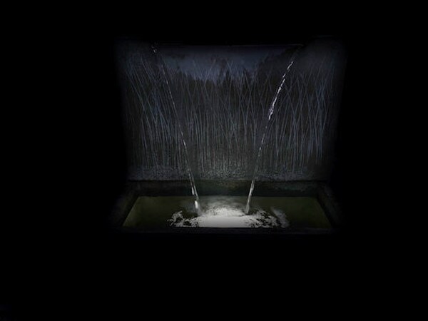 Summer Breeze Wall Fountain windswept reeds take center stage